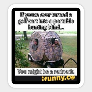 Redneck Hunting Sticker